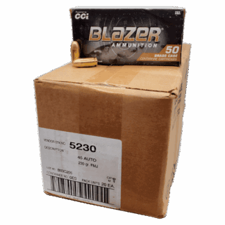 45 Auto - CCI Blazer Brass 230 Grain FMJ - 1000 Rounds