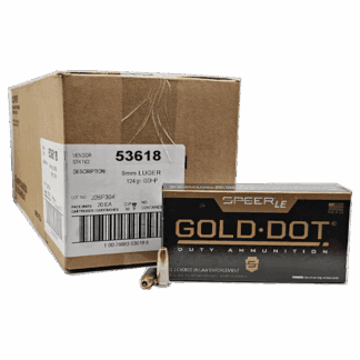 9mm - Speer Gold Dot 124 Grain JHP 53618 - 1000 Rounds