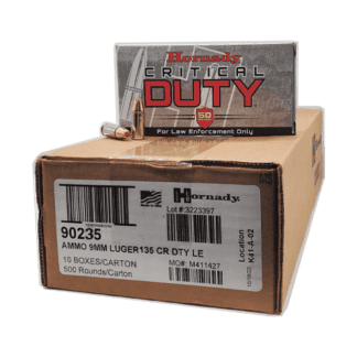 9mm - Hornady Critical Duty LE 135 Grain FlexLock 90235 - 500 Rounds