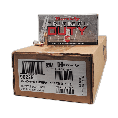9mm - Hornady Critical Duty LE 135 Grain FlexLock 90235 - 500 Rounds