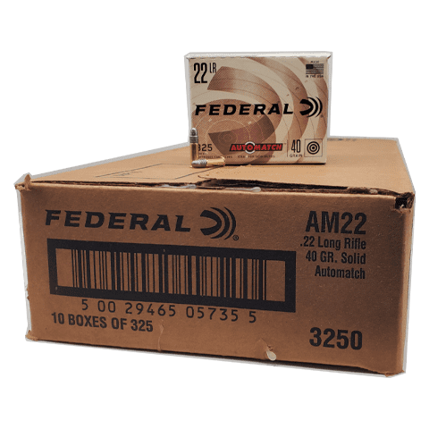 22 Long Rifle - Federal Automatch 40 grain LRN - 3250 Rounds