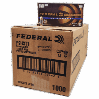 9mm - Federal HST LE 124 Grain Jacketed Hollow Point P9HST1 - 1000 Rounds
