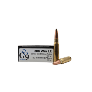 308 Win - G9 Defense 130 Grain Barrier Blind Hollow Point - 20 Rounds