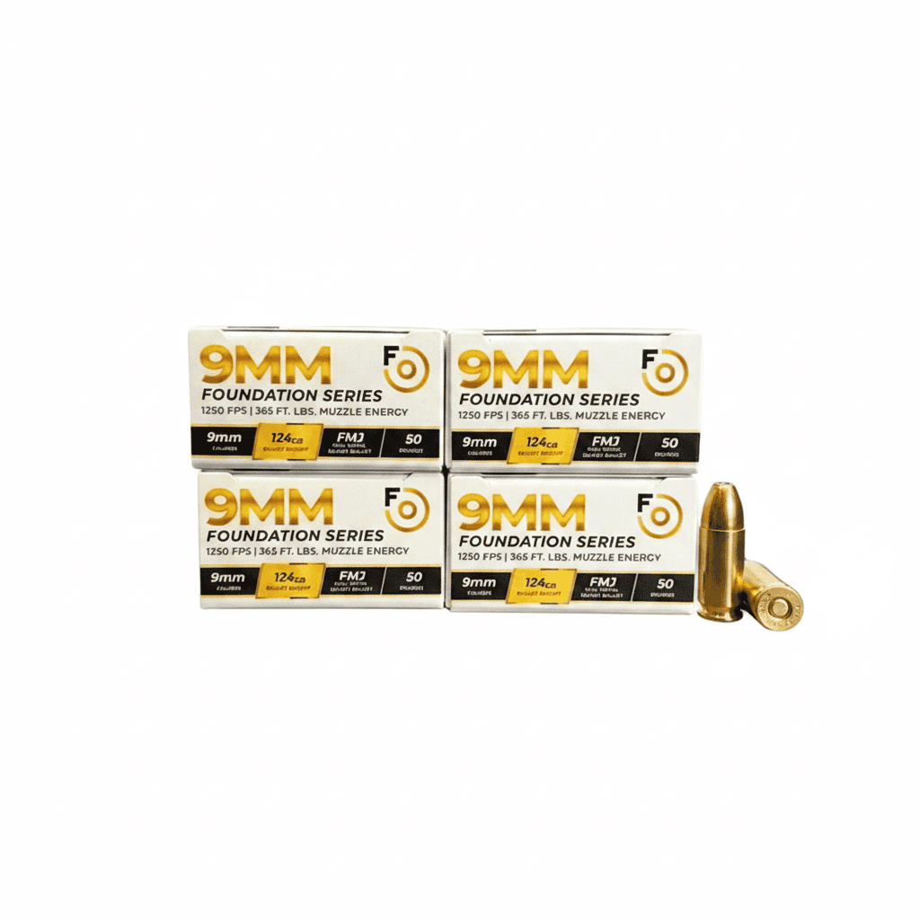9mm - Federated Ordnance 124 Grain Full Metal Jacket - 200 Rounds