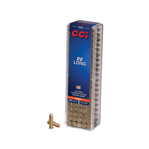 .22 Long - CCI 29 Grain Copper Plated Round Nose - 100 Rounds