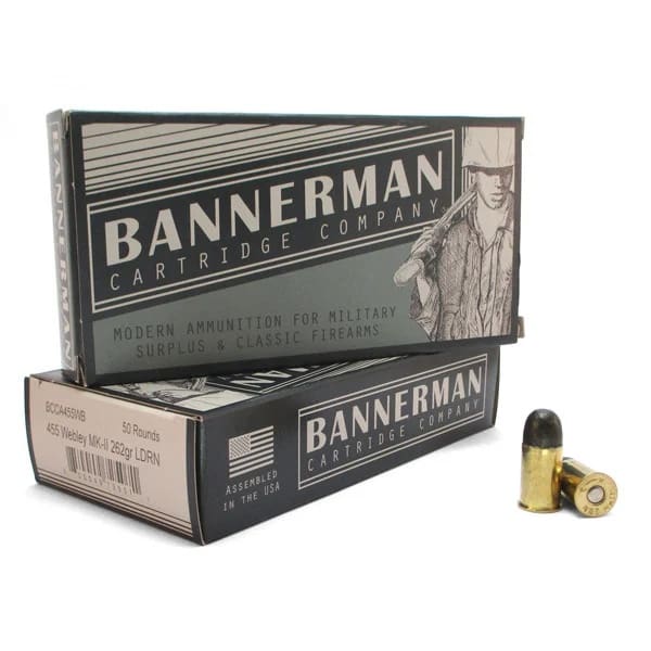 .455 Webley MK-ll - Bannerman 262 Grain LDRN - 50 Rounds