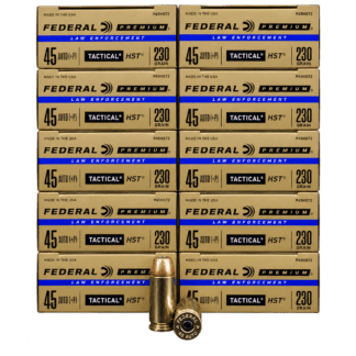 45 Auto - Federal P45HST2 LE 230 Grain JHP - 500 Rounds