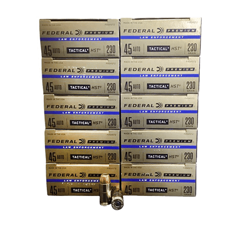 45 Auto - Federal P45HST2 LE 230 Grain JHP - 500 Rounds