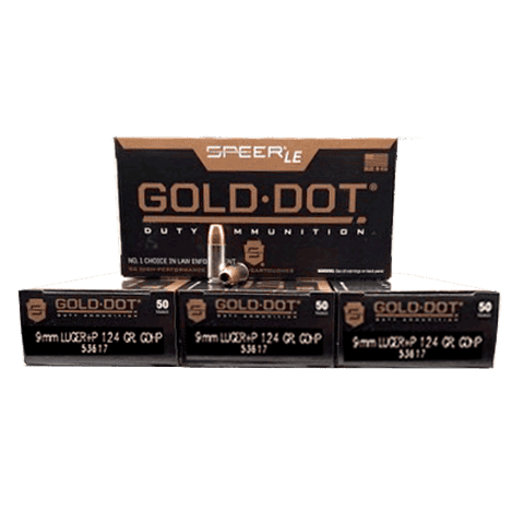 9mm - Speer Gold Dot 124 Grain +P JHP 53617 - 200 Rounds