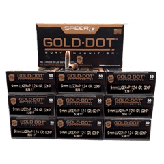9mm - Speer Gold Dot 124 Grain +P JHP 53617 - 500 Rounds