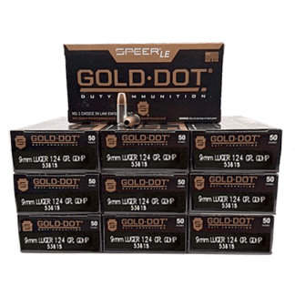 9mm - Speer Gold Dot 124 Grain JHP 53618 - 500 Rounds