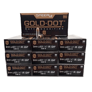 9mm - Speer Gold Dot 147 Grain JHP 53619 - 500 Rounds