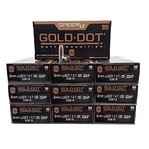 9mm - Speer Gold Dot 147 Grain JHP 53619 - 500 Rounds