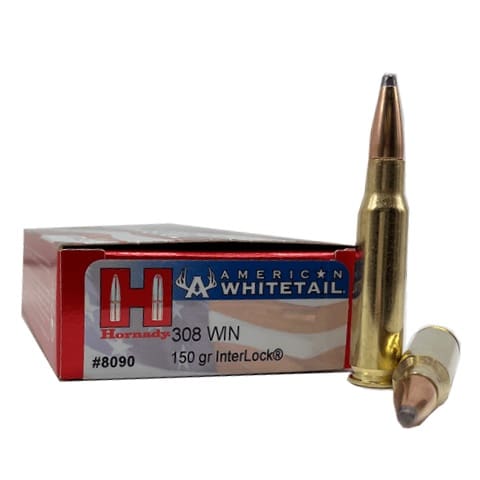 308 WIN - Hornady American Whitetail 165 Grain Interlock - 20 Rounds