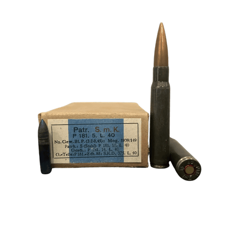 8mm Mauser - SMK Steel-Core Light Armor-Piercing 178 Grain FMJ - 15 Rounds