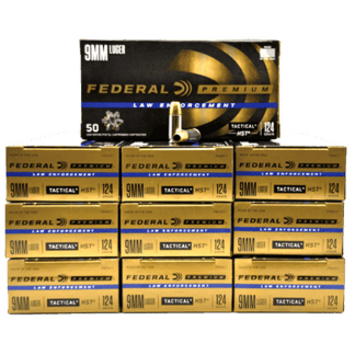 9mm - Federal P9HST1 LE 124 Grain JHP - 500 Rounds