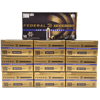 9mm - Federal P9HST2 LE 147 Grain JHP - 500 Rounds
