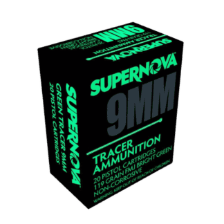 9mm - Supernova 119 Grain FMJ Green Tracer - 20 Rounds