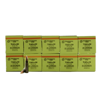 7.62x39 - TelaAmmo USA 124 Grain FMJ Steel Case - 200 Rounds