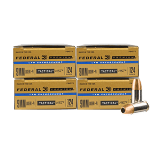 9mm - Federal P9HST3 LE 124 Grain +P JHP - 200 Rounds