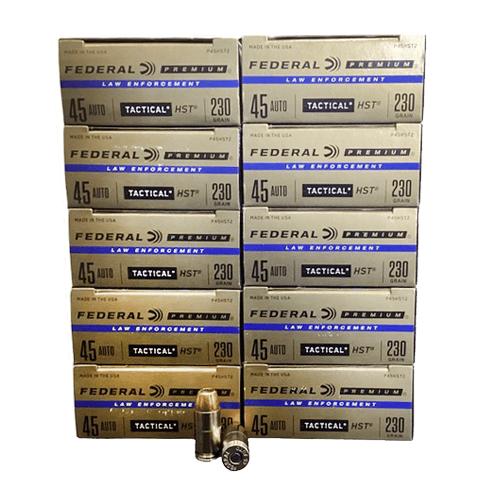45 Auto - Federal P45HST2 LE 230 Grain JHP - 500 Rounds