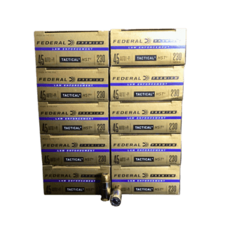45 Auto - Federal P45HST1 +P LE 230 Grain JHP - 500 Rounds