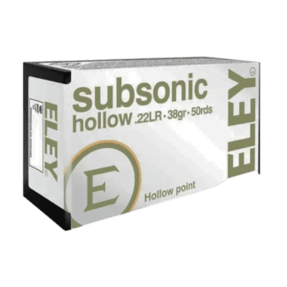 22LR - Eley 38 Grain Subsonic Hollow Point - 50 Rounds