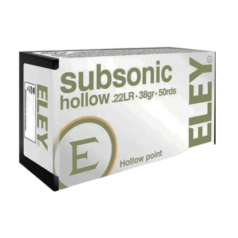 22LR - Eley 38 Grain Subsonic Hollow Point - 50 Rounds