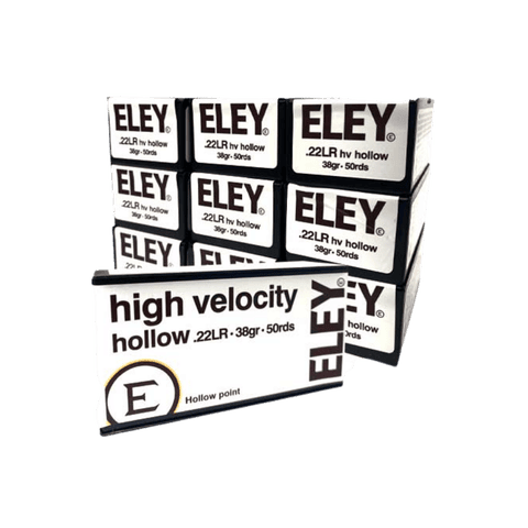 22 Long Rifle - Eley 38 Grain High Velocity Hollow Point - 500 Rounds