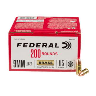 9mm - Federal Champion 115 Grain Full Metal Jacket - 200 Rounds