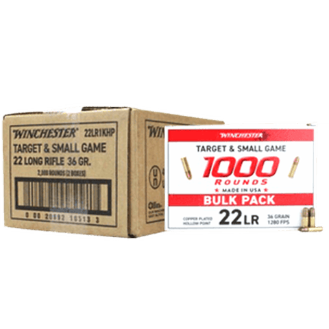 22LR - Wichester Target & Small Game 36 Grain CPHP - 2000 Rounds