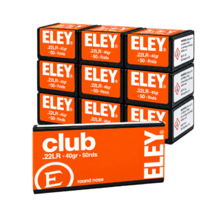 22 Long Rifle - Eley Club 40 Grain Lead Round Nose - 500 Rounds