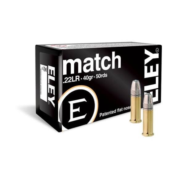 22 Long Rifle - Eley Match 40 Grain LRNFP - 50 Rounds