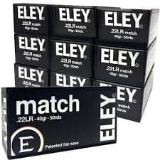 22 Long Rifle - Eley Match 40 Grain LRNFP - 500 Rounds