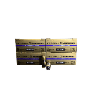 45 Auto - Federal P45HST1 +P LE 230 Grain JHP - 200 Rounds