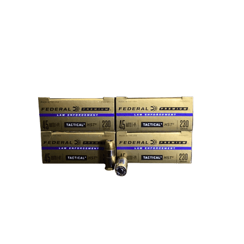 45 Auto - Federal P45HST1 +P LE 230 Grain JHP - 200 Rounds