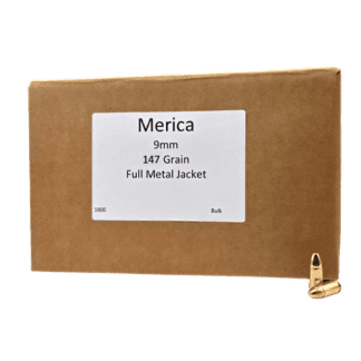 9mm - Merica Ammunition 147 Grain Full Metal Jacket - 1000 Rounds