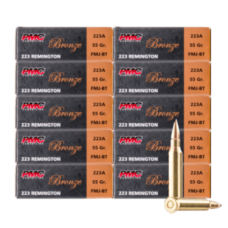 223 Rem - PMC Bronze 55 Grain Full Metal Jacket - 200 Rounds