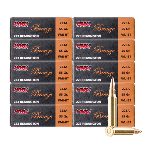 223 Rem - PMC Bronze 55 Grain Full Metal Jacket - 200 Rounds