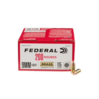9mm - Federal Champion 115 Grain Full Metal Jacket - 200 Rounds