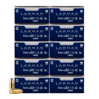 9mm - Speer Lawman 115 Grain Total Metal Jacket - 500 Rounds