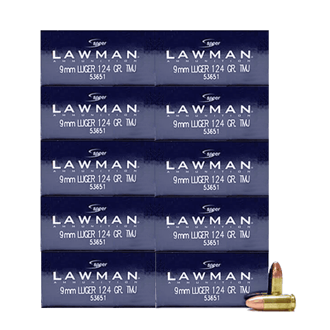 9mm - Speer Lawman 124 Grain TMJ - 500 Rounds