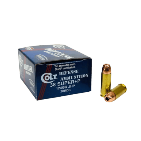 38 Super - Colt Defense 124 Grain +P Jacketed Hollow Point - 20 Rounds