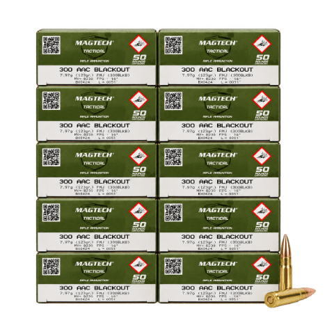 300 Blackout - Magtech 123 Grain FMJ - 500 Rounds