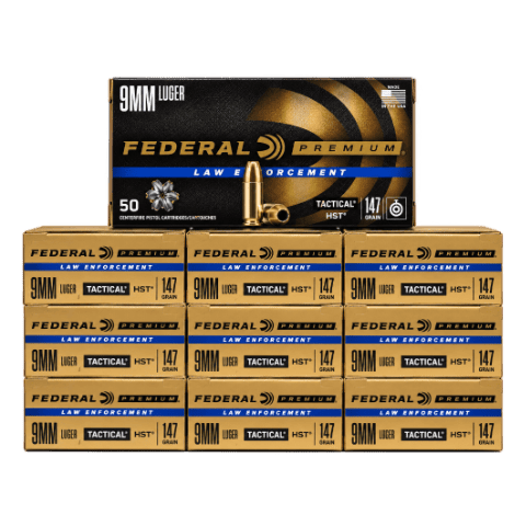9mm - Federal P9HST2 LE 147 Grain JHP - 500 Rounds