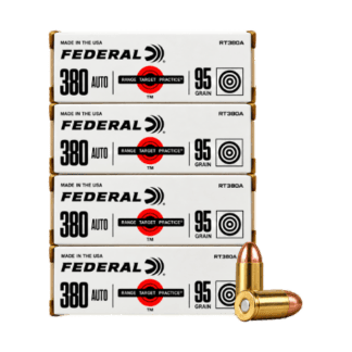 380 Auto - Federal Range Ammo 95 Grain FMJ - 200 Rounds