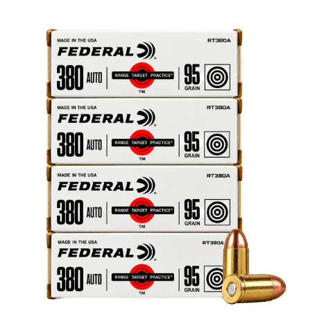 380 Auto - Federal Range Ammo 95 Grain FMJ - 200 Rounds
