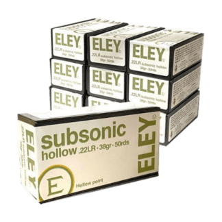 22 Long Rifle - Eley 38 Grain Subsonic Hollow Point - 500 Rounds