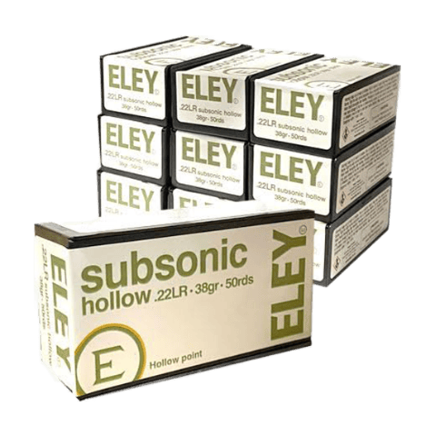 22 Long Rifle - Eley 38 Grain Subsonic Hollow Point - 500 Rounds